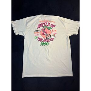Vintage Battle Of The South 1990 BMX Contest T Shirt Pre Cuffed Sz XL B9